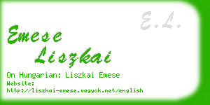 emese liszkai business card